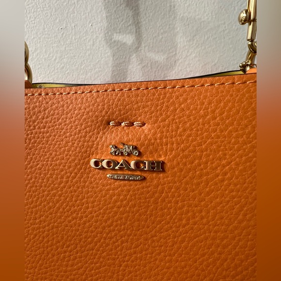 Coach Mini Town Crossbody Bucket Bag. Candied Orange. - Picture 4 of 12
